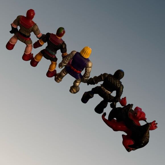 Imaginext 2001 King Arthur King Braveheart Battle Knight Figures Red Dragon 2.5” - Picture 4 of 5